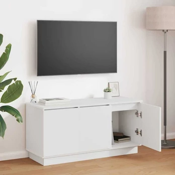 TV spintelė balta 100x38x49 cm Perdirbta mediena