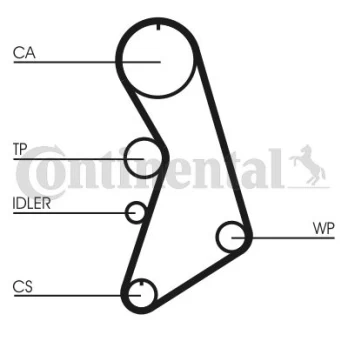 CONTI CT 909 WP2 Timing kit (belt+ pulley+ water pump)
