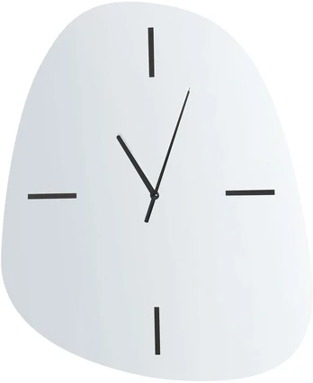Beliani Sieninis laikrodis ALMANSA 45 cm, sidabrinis