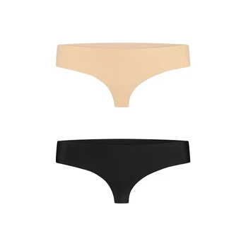 Bye Bra Invisible String XL Nude & Black - Ultra-Soft Seamless Set