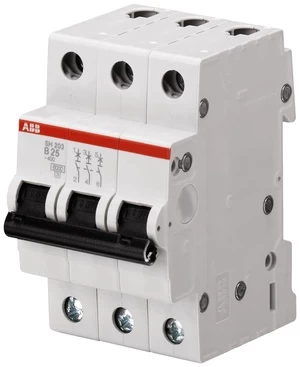 Modulinis Automatinis jungiklis Abb SH203-B25, 6kA, 3P, 25A