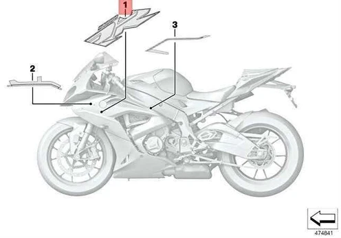 Bmw K46 S 1000 Rr 2015 2018 Raidės Dešinė Originalus 51148526076