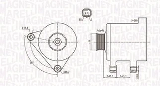 Kintamosios srovės generatorius MAGNETI MARELLI 063731674010
