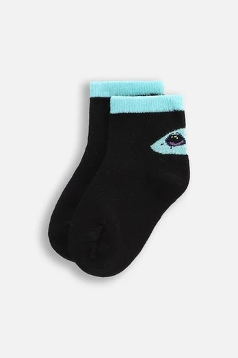 COCCODRILLO kojinės SOCKS BOY, juodos, WC5382216SOB-021-036, 36 cm