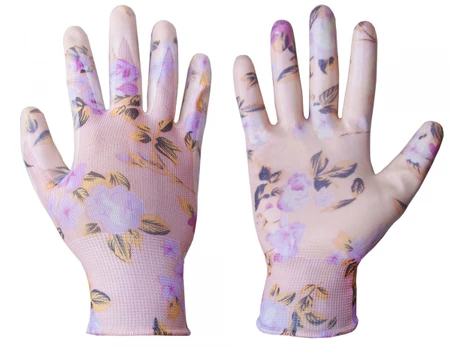 Sodo ir darbo pirštinės Bradas NITROX FLOWERS, 7 dydis, 6 vnt.