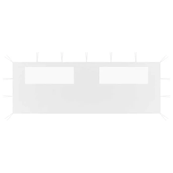 3070416 gazebo sidewall with windows 6x2 m baltas (315305)