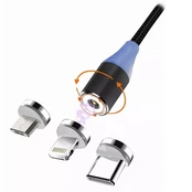 "Msonic MLU651 3in1 Micro USB Lightning Type-C" magnetinis kabelis kaina