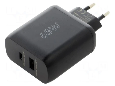 Power supply: switching | mains,plug-in | 5VDC, | 65W | 85.3% | black