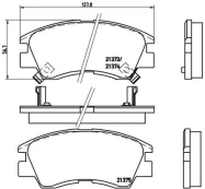 Stabdžių trinkelių rinkinys, diskinis stabdys BREMBO P 54 008 kaina