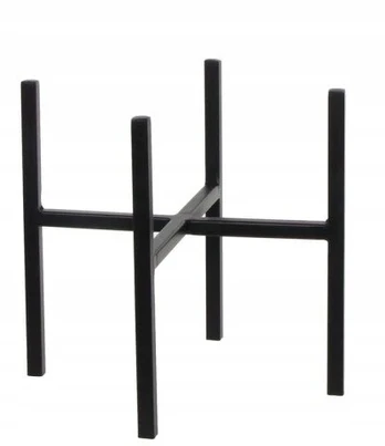 Gėlių stovas metalinis juodas 25 cm