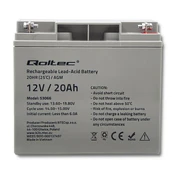 QOLTEC 53066 AGM baterija 12V 20Ah maks. 300A