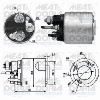 solenoidinis jungiklis, starteris MD46159