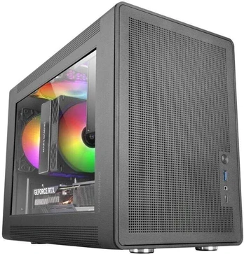 Mars Gaming MCXPS mATX Ultra-Compact Gaming PC Case with MESH & Glass Panel