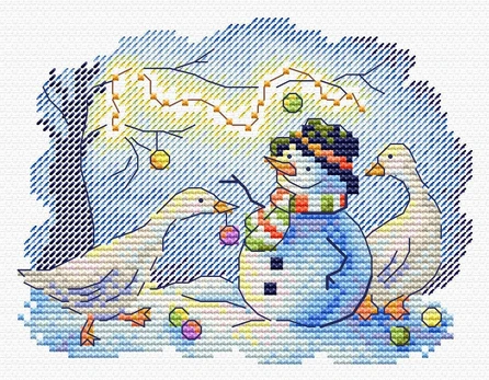 Cross stitch kit "Snow Fun" SM-736