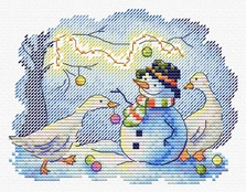 Cross stitch kit "Snow Fun" SM-736 kaina