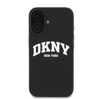 DKNY Liquid Silicone Arch Logo MagSafe Case for iPhone 16 Plus Juodas