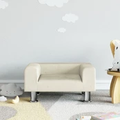 Vaikiška sofa, kreminės spalvos, 50x40x26,5cm, aksomas kaina