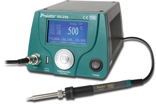 LCD išmani litavimo stotelė 90W, ESD, Pro'sKit