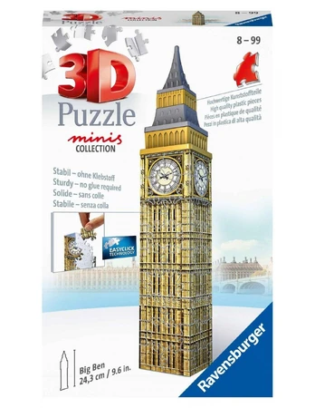 3D Mini Puzzle - Big Ben 54 Piece Puzzle - RAVENSBURGER 3D dėlionė