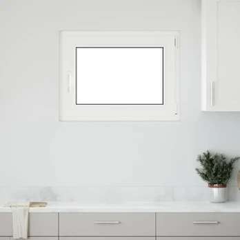 Požeminio lango RISOR Baltas 80 x 50 cm PVC ir stiklas