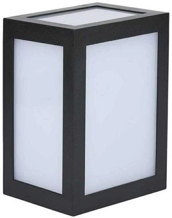 V-tac 12W LED sieninis šviestuvas, juodas, 3000K
