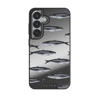 Del Mar - Samsung Galaxy S25 Case, Elite Mirror Dark (Magnetic) / Silver
