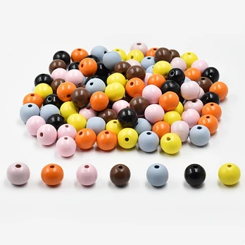 Mediniai karoliukai, 100pcs-GT030(Gray Powder)