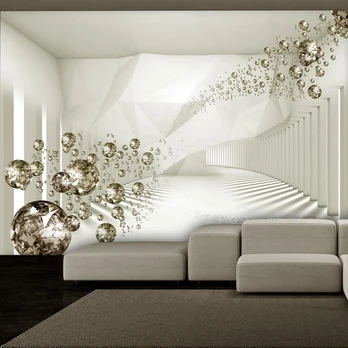 Artgeist Fototapetas - Diamond Corridor (rusvai gelsvas)