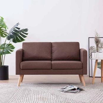 Dvivietė sofa, ruda, audinys