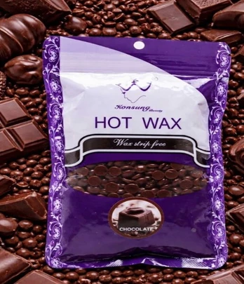 Kietas vaškas plaukelių šalinimui, šokolado kvapo, 500g.