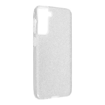 Telefono dėklas Forcell Shining Case, skirtas Samsung Galaxy S21 Plus, sidabrinė