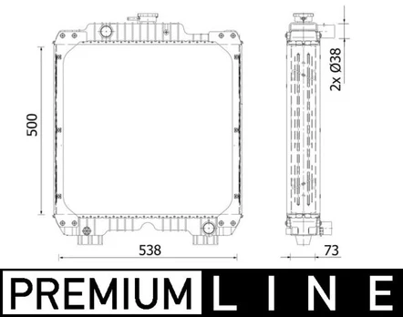 Variklio radiatorius MAHLE CR 2292 000P