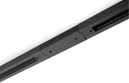 Straight connector for 1-phase rail, power supply, juodas