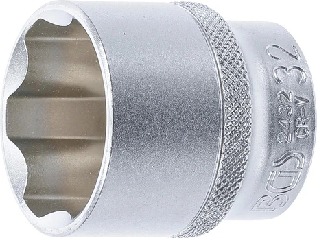 Galvutė šešiakampė | Super Lock | 12.5 mm (1/2") | 32 mm (2432)