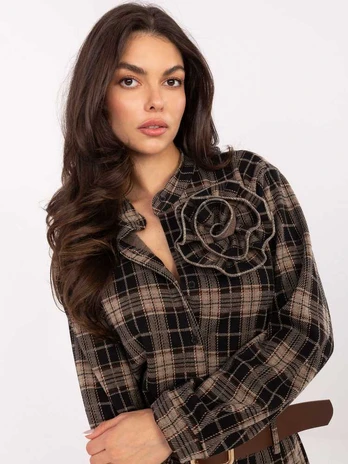 Italy Moda Koszula-IT-KS-21562.01-smėlio spalva