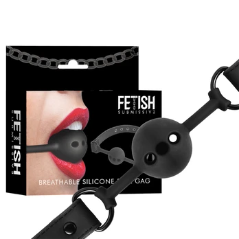 FETISH SUBMISSIVE BONDAGE - Kvėpuojantis silikoninis kamuolinis gagas