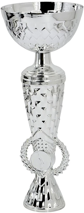 PUCHAR METALOWY Sidabrinis 28,5 CM TRYUMF