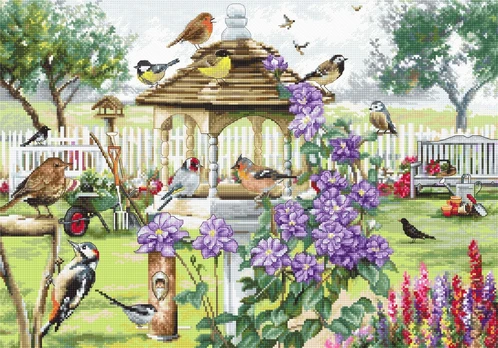 Bird Table SLETI944 - siuvinėjimo kryželiu rinkinys