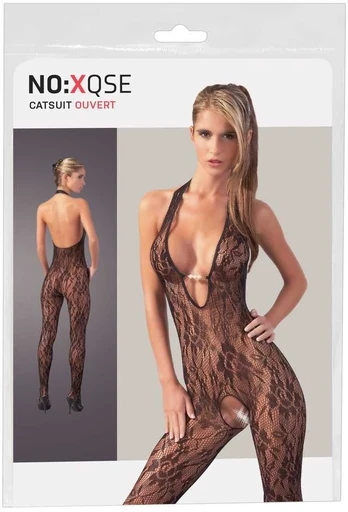 NO:XQSE Catsuit with Pearls S/M kūno kojinė