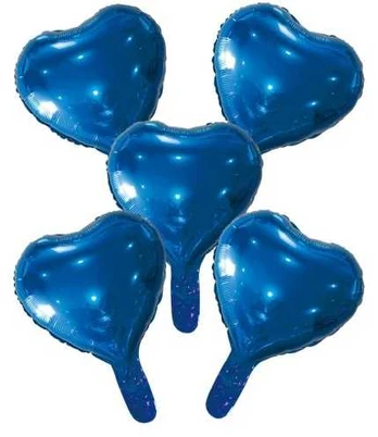 Globos Europe Bv Blå folieballon hjerter, 5 stk