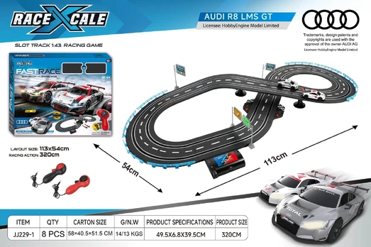 R/C AUDI Race Track 1:43 - 113x54 cm