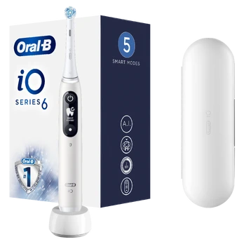 Elektrinis dantų šepetėlis Braun Oral-B iO 6, balta sp.