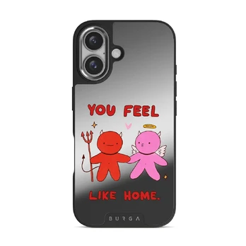 Like Home - iPhone 16 Case, Elite Mirror Dark (MagSafe) / Silver