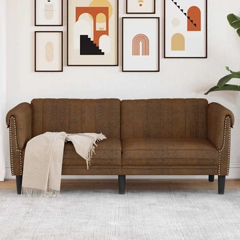 Dvivietė sofa, rudos spalvos, aksomas