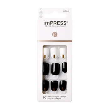 KISS Self-adhesive nails imPRESS Nails Midnight Drive 30 pcs Moterims