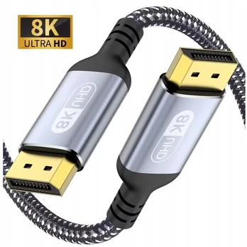 Displayport 8k Dp 1.4 kabelis 8k 60hz, 4k 144hz, 3m