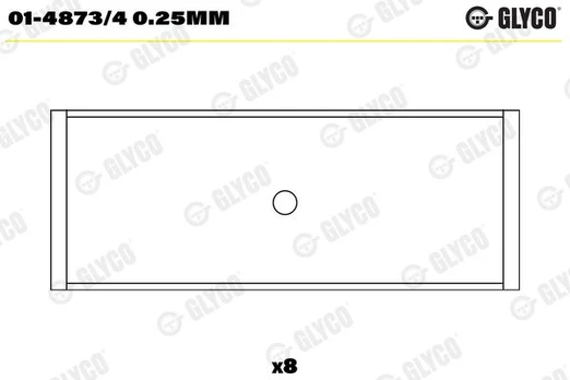 Guoliai dideliu galu GLYCO 01-4873/4 0.25MM
