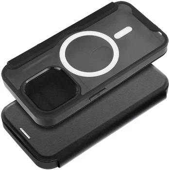 Oem Smart Mag Book for IPHONE 15 PLUS compatible with MagSafe juodas