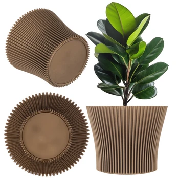 Vazono dėklas KADAX, auksinis, plastikinis, 11 cm