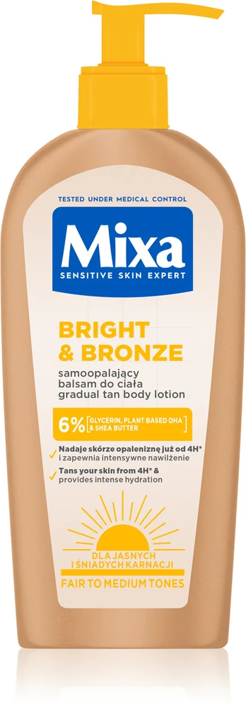 Mixa BRIGHT & BRONZE gradual tanning lotion 250 ml